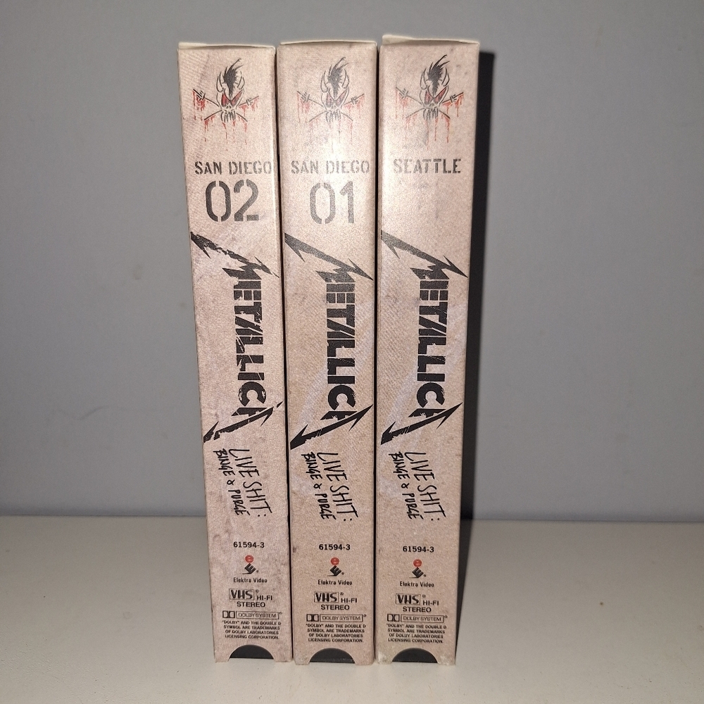 COPY - Metallica Live Shi*: Binge & Purge 1993 3 VHS Set Seattle San Diego Beau… - Picture 5 of 7